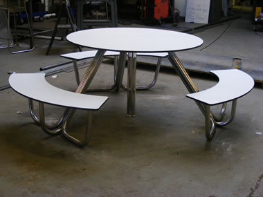Stainless steel picnic bench