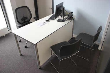 Office desk with modesty panel