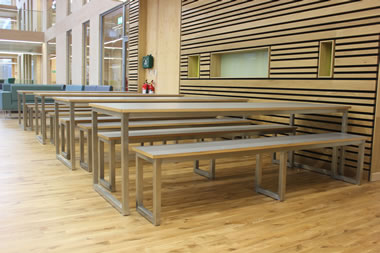 Dining table & benches